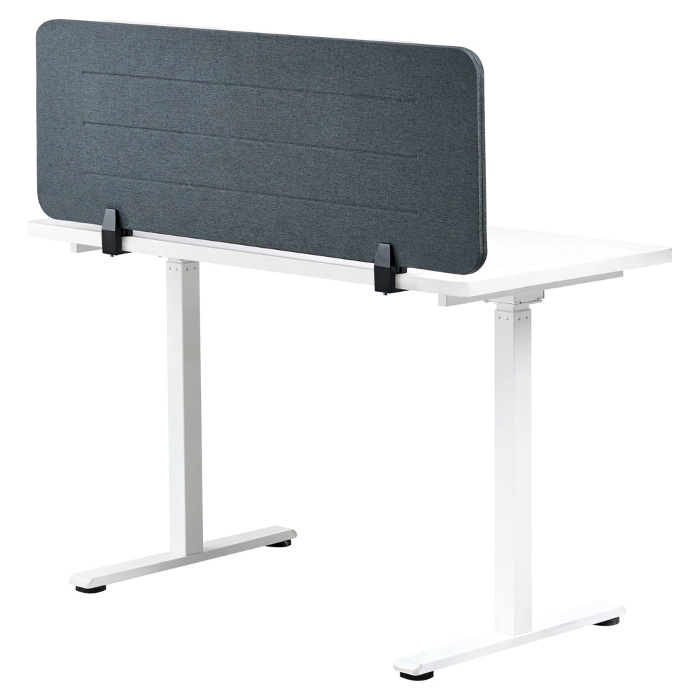 Pannello divisorio Grigio Scuro Copertura in tessuto 120 x 40 cm Schermo acustico Morsetti di montaggio modulari Casa Ufficio