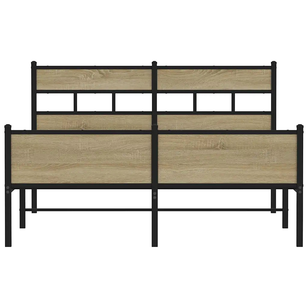 Giroletto senza Materaso in Metallo Rovere Sonoma 160x200 cm