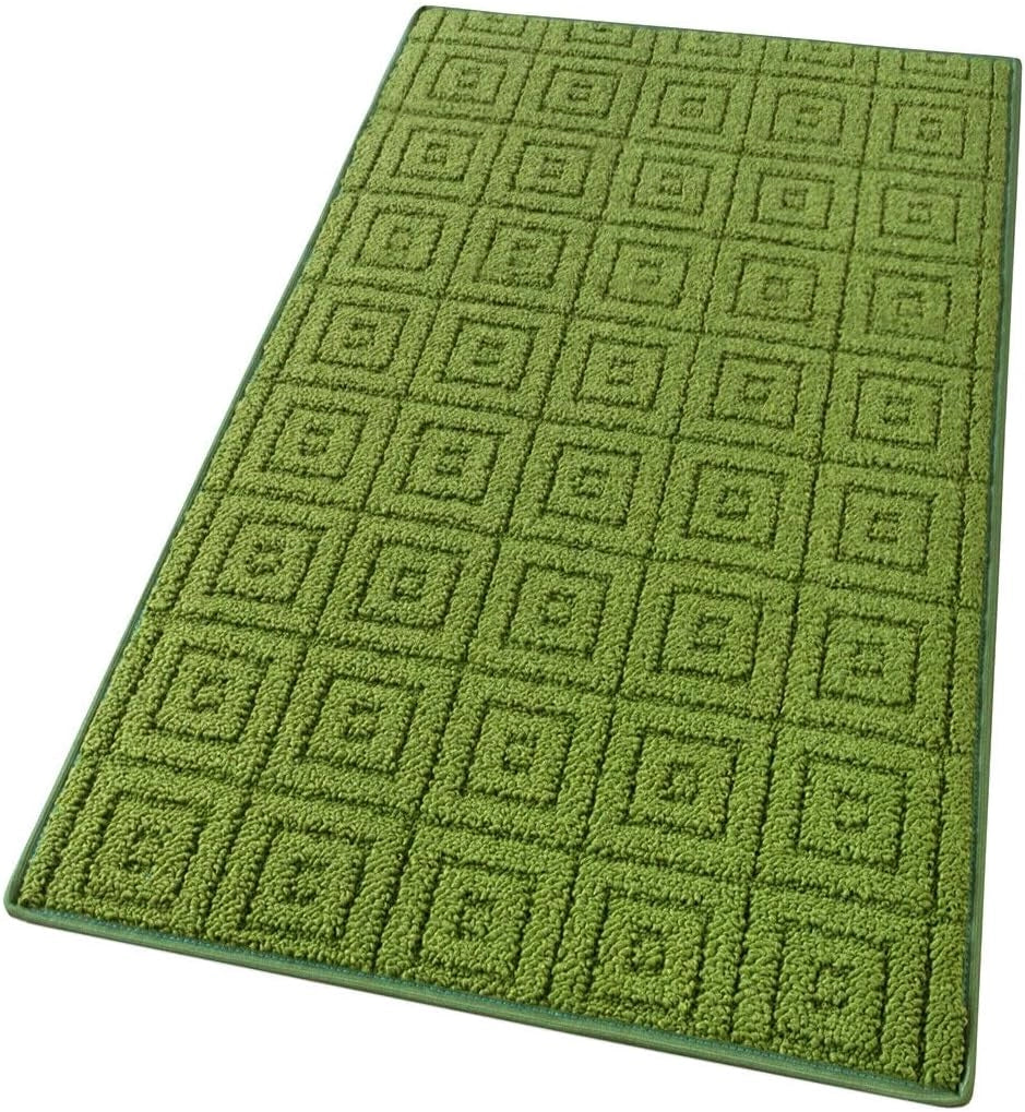 Tappeto Cucina 3D Antiscivolo Tinta Unita Assorbente Verde 57x40 cm