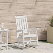 Sedia a dondolo da giardino Bianco 92 x 70 x 108cm HDPE 42006613
