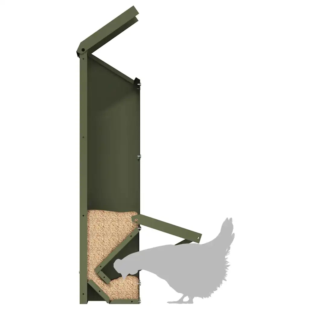 Feeder per pollo Verde oliva 13 x 12 x 51 cm CFW9725412