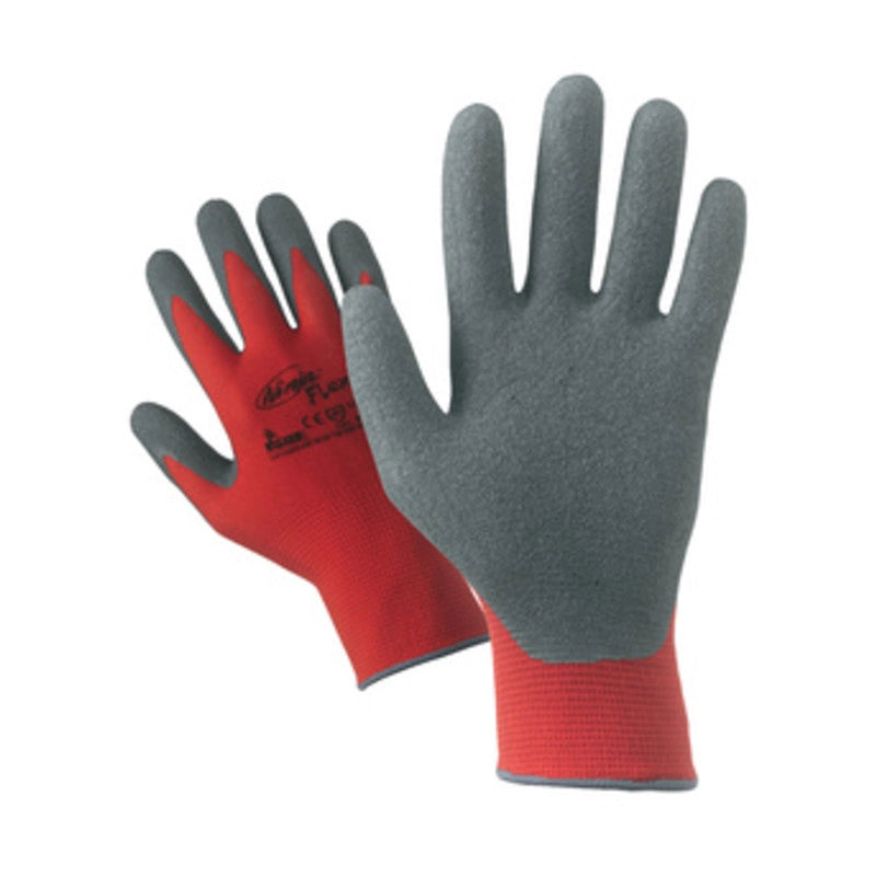 GUANTI NYLON/LATTICE ROSSO/GRIGIO TG. 9- 12,0 paia