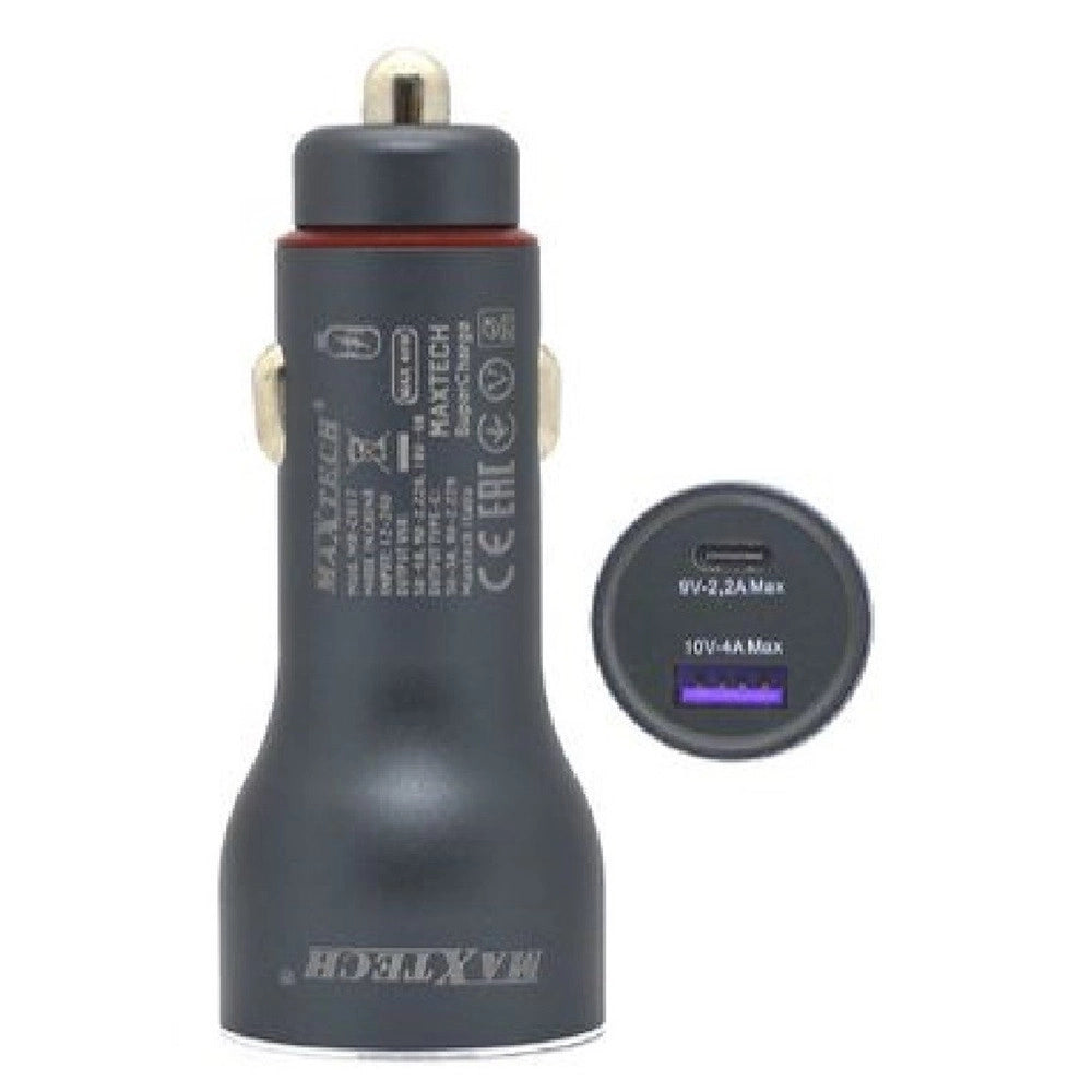 Trade Shop - Caricatore Caricabatteria Per Auto Usb / Type-c Pd 5a Superchange 40watt Ma-c017 -