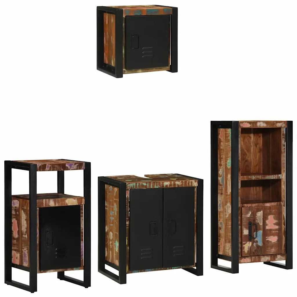 Set di mobili per il bagno 4 pcs Legno Recuperato Massello 3305637