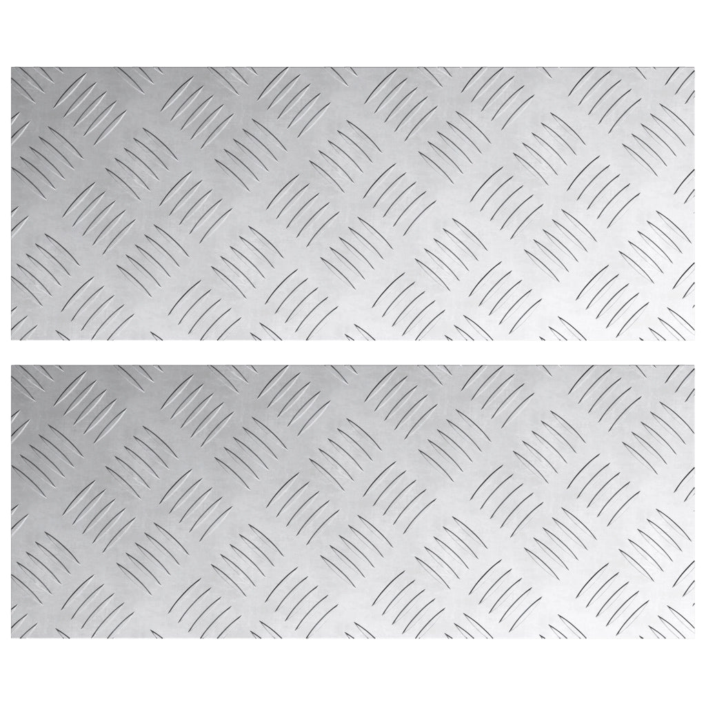 Set di 2 Gradini Checker in Alluminio Antiscivolo 20x50 cm