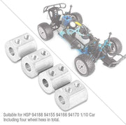 Quattro pezzi di ruota metallica 08065 a forma di stella a 6 facce per HSP 94188 94155 94166 94170 1/10 telecomando a distanza RC auto