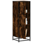 Credenza Rovere Fumo 35,5x35x106,5 cm Legno Multistrato Metallo 849066