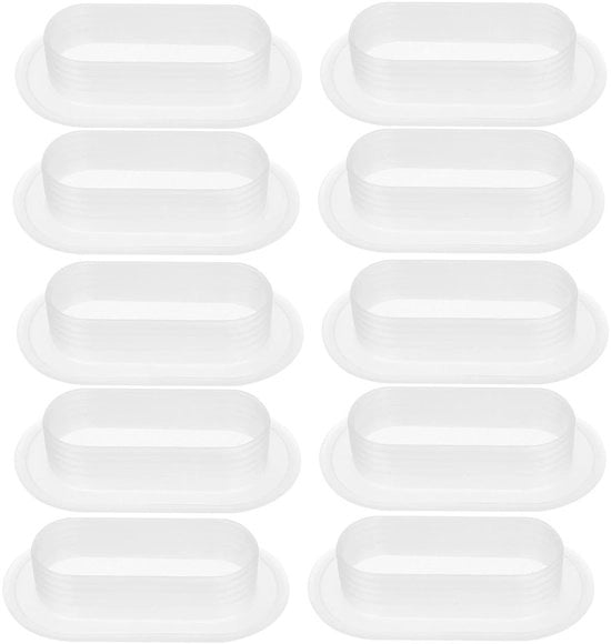 Manubri Ergonomici a 10 pezzi - Materiale Plastico - Manubri di Trasporto - Trasloco/Logistica - Installazione Facile - Translucidi - Manubri da Dozzina