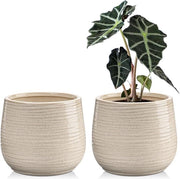 Set di vasi ceramici per piante indoor da 5,5"/14CM - 2 pezzi - Vaso ceramico con fori di drenaggio - Vasi decorativi per succulente e cactus - Piante da appartamento