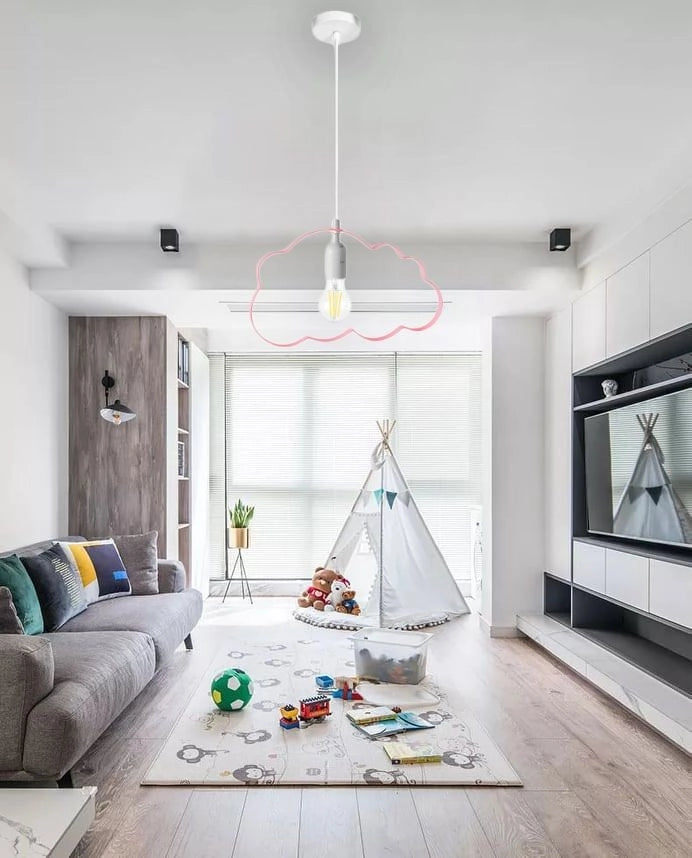 Lampada Nuvoletta Pensile Rosa Chiaro