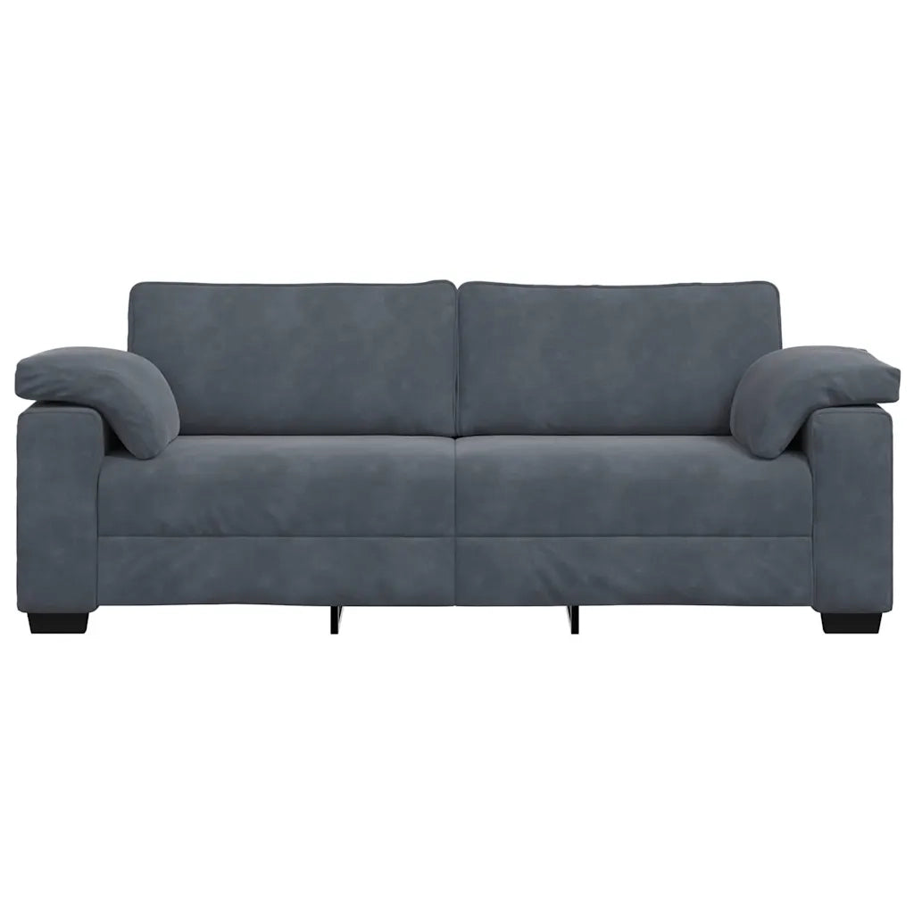 Divano a 3 Posti Grigio Scuro 178 cm in Velluto