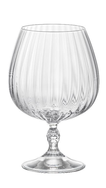Set 6 Calici Liquore Cognac in Vetro America' 20s 65 cl Bormioli