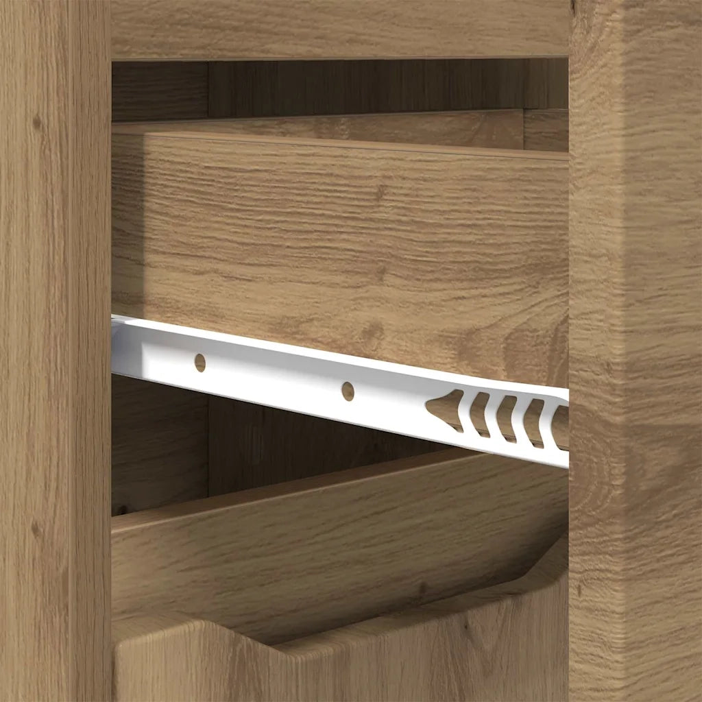 Mobile da Bagno | Armadio da bagno con porta Rovere artigianale 30,5 x 30 x 101 cm