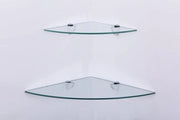 Specchio angolare per bagno - 1 pezzo - Cristallo trasparente - Vetro sicuro - 45 x 45 cm