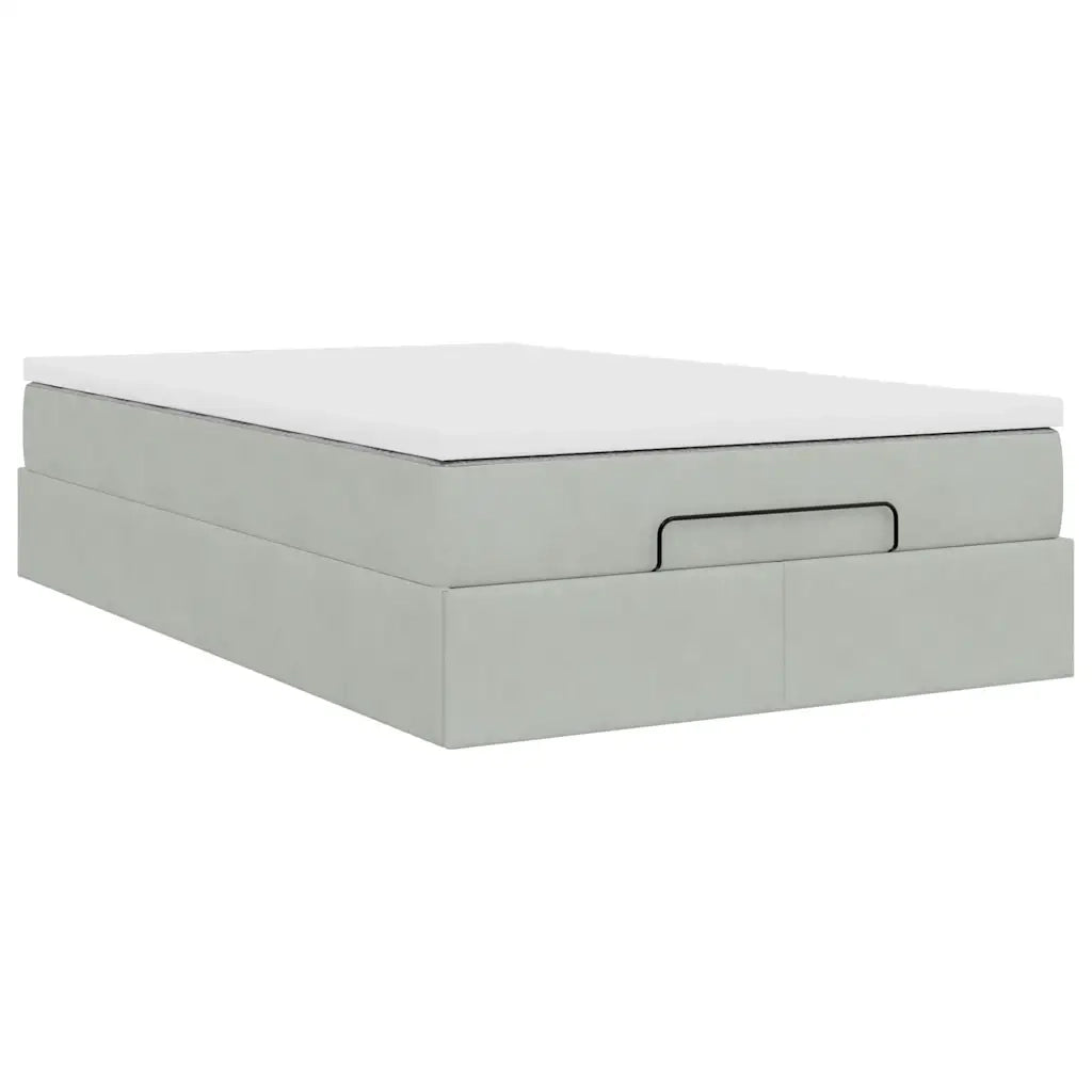 Struttura Letto Pouf con Materasso 120x200 cm Velluto