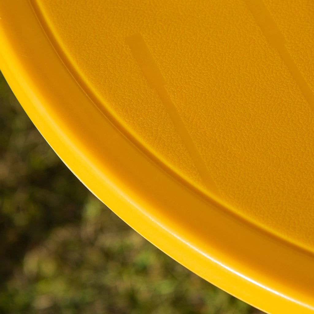 Set 4 Pezzi per Bambini Ombrellone Tavolo Rotondo e 2 Sedie in Acciaio e Tessuto Oxford Giallo