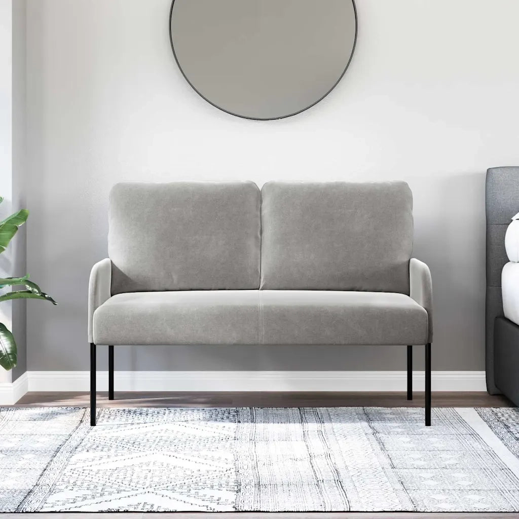 Divani con cuscino 110cm Grigio chiaro Legno compensato