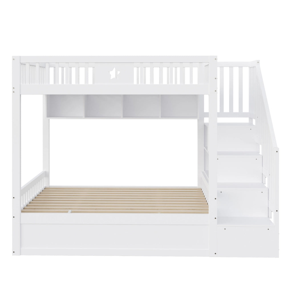 Letto a castello 140x200 cm con vano idraulico bianco