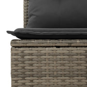 Set Divano Giardino 9 Pezzi con Cuscini Grigio Polyrattan