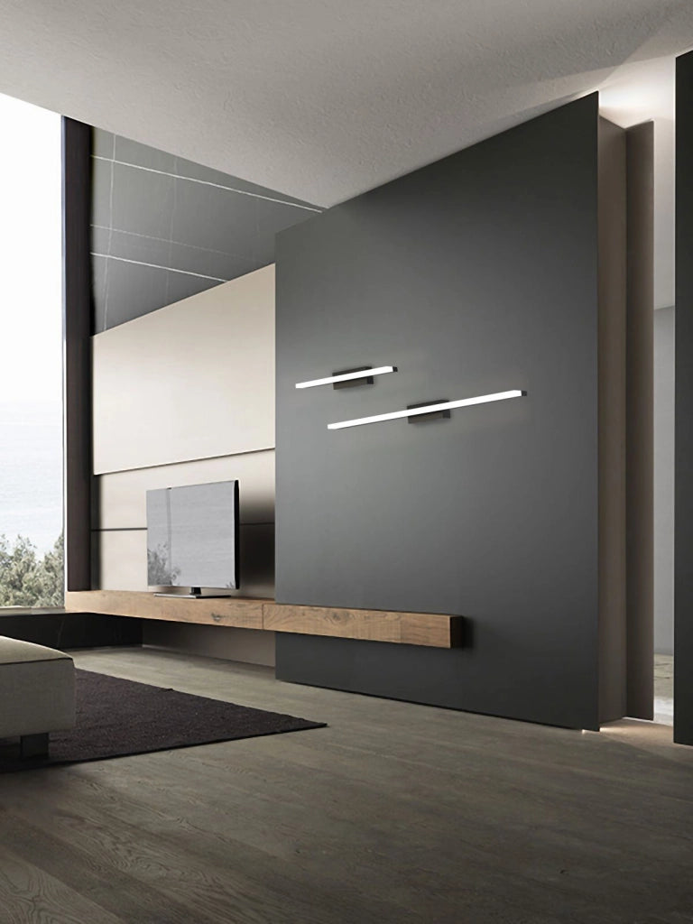 LINEAR-40 Applique da parete o soffitto nero opaco a led 10W dimmerabile  SDD 2800 - 5000k lunghezza 40cm