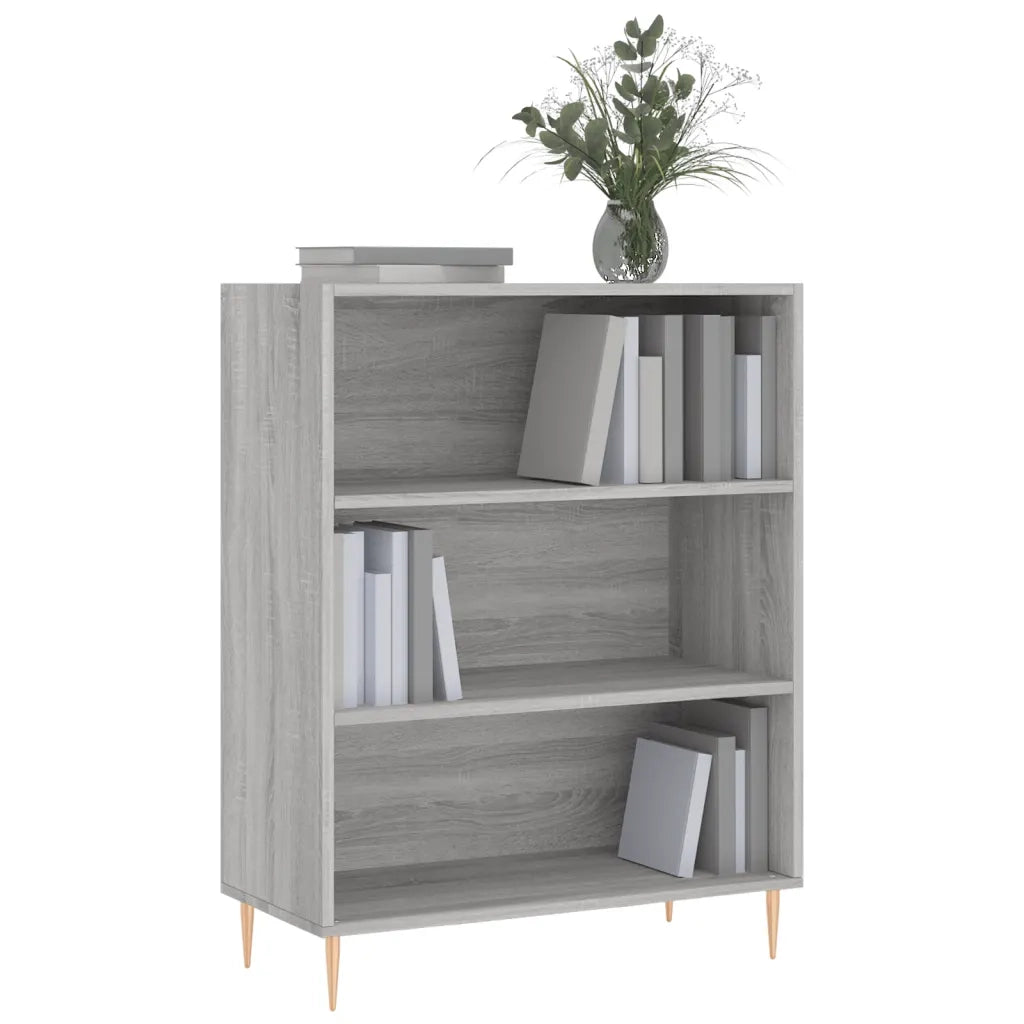 Libreria Grigio Sonoma 69,5x32,5x90 cm in Legno Multistrato 828354
