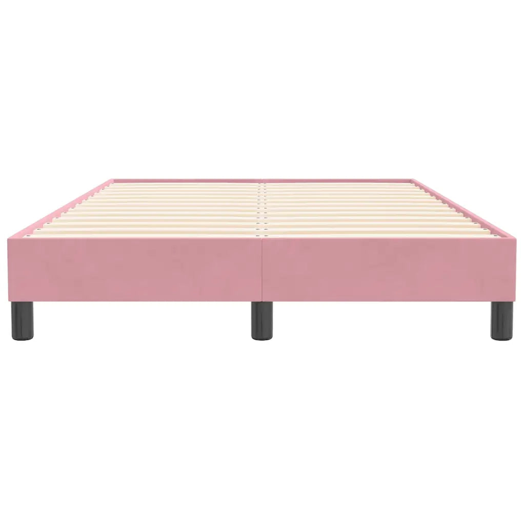 Giroletto a Molle senza Materasso Rosa 120x210 cm in Velluto 3315824