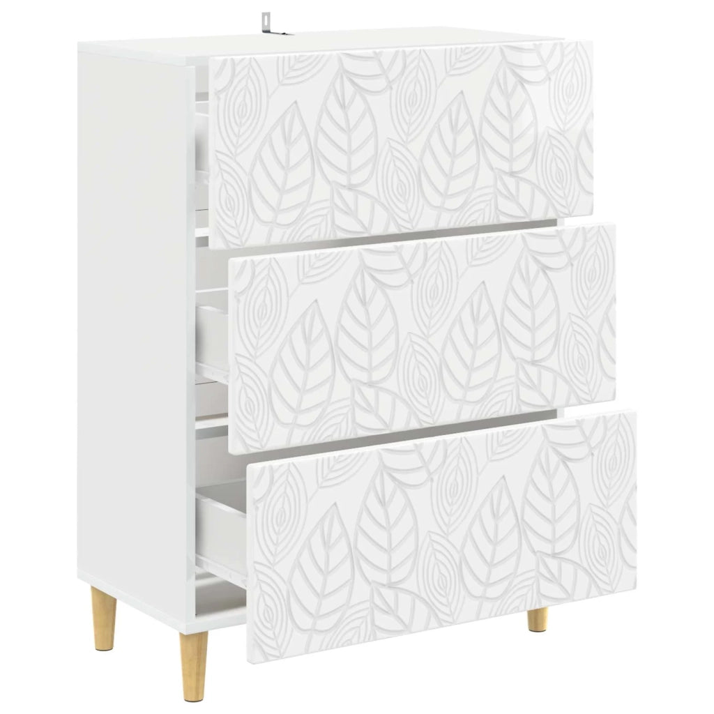 Mobile con Cassetti Bianco Lucido 66 x 34,5 x 90 cm 895069