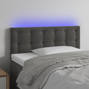 Testiera a LED-Testata con LED Grigio Scuro 100x5x78/88 cm in Velluto 966689