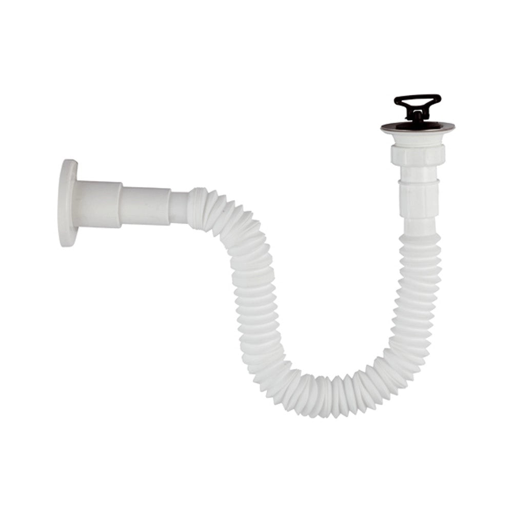 Set con canotto flessibile 1 1/2 x diam. mm 40 e piletta simplex 1 1/2
