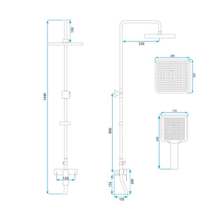 Set Doccia Rea Argus Gold