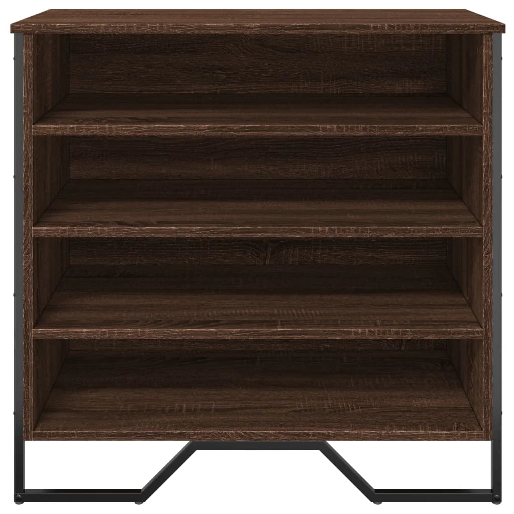 Scarpiera mobiletto portascarpe mobile per ingresso/corridoio/soggiorno 80 x 38 x 78 cm legno ingegnerizzato marrone 02_0021660