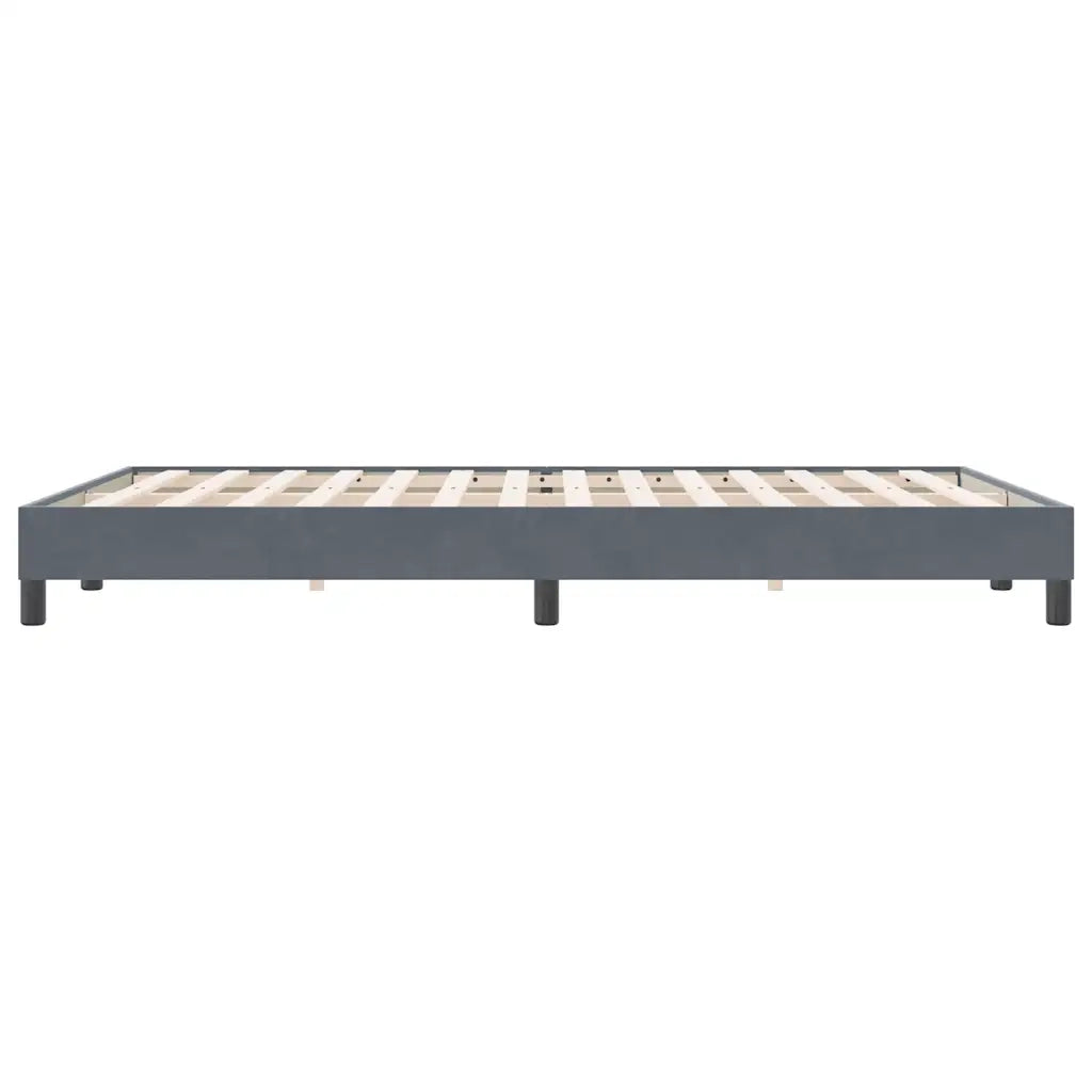 Giroletto senza Materasso Grigio Scuro 140x220 cm Velluto 4101404