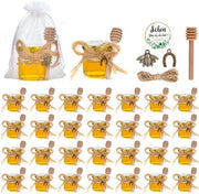 Set di vetrini per miele 30 pezzi - 45 ml - Accessori per apiari/Accessori - Scatole di regalo - Regali DIY - Sigillanti per varie occasioni - Mini vasetti