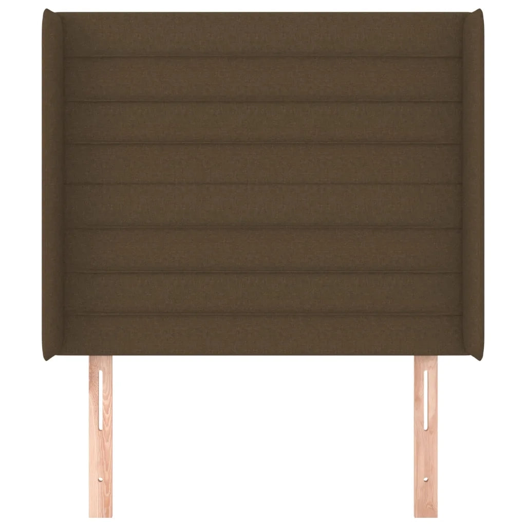 Testiera ad Orecchio Marrone Scuro 103x16x118/128 cm in Tessuto 3119713