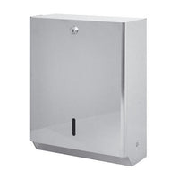 Dispenser salviette a parete in inox lucido