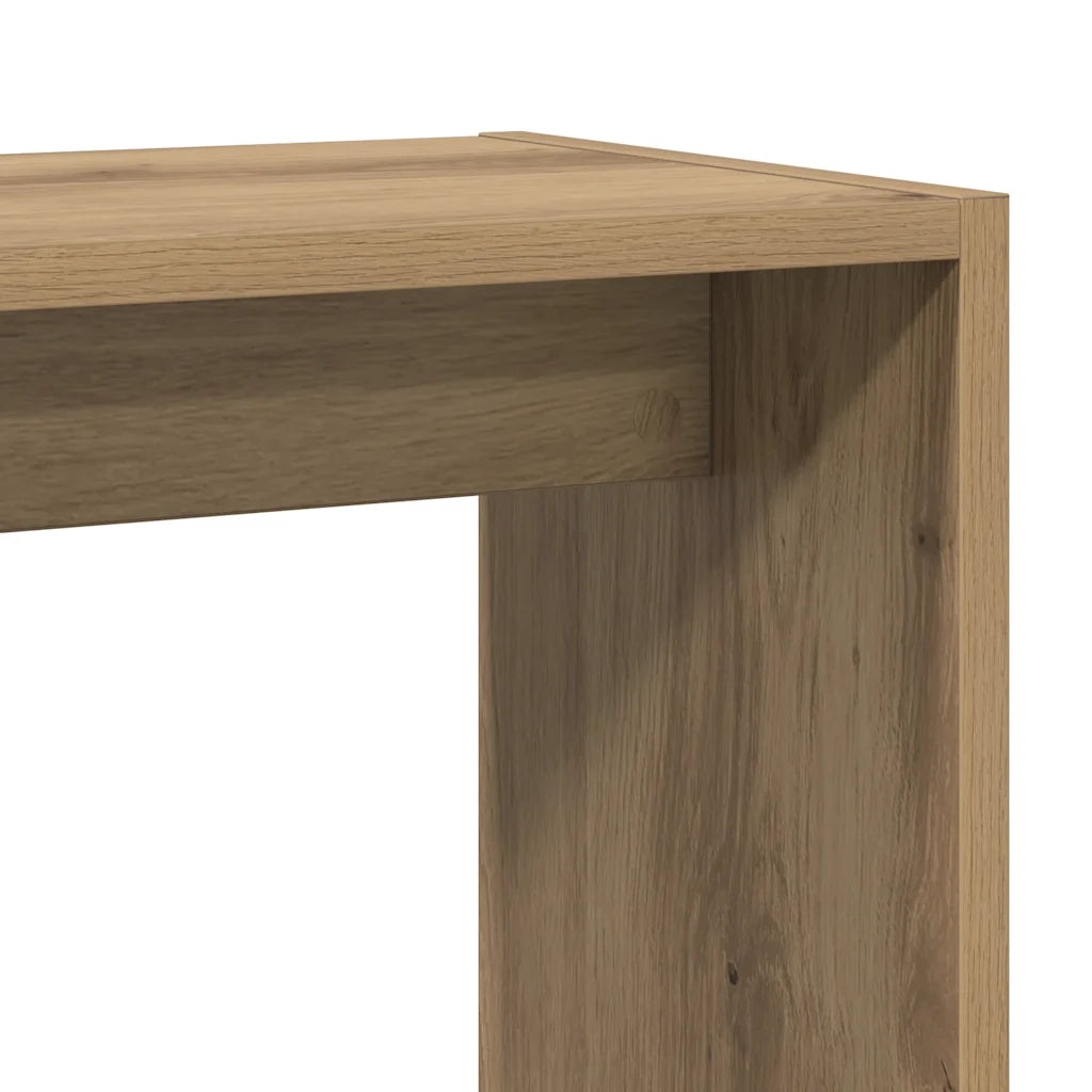 Tavolino Rovere Artigianale 50x26x50 cm in Legno Multistrato 856539