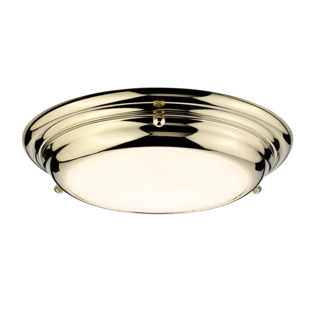 Plafoniera bagno tonda 24,5cm LED 12W ottone Welland