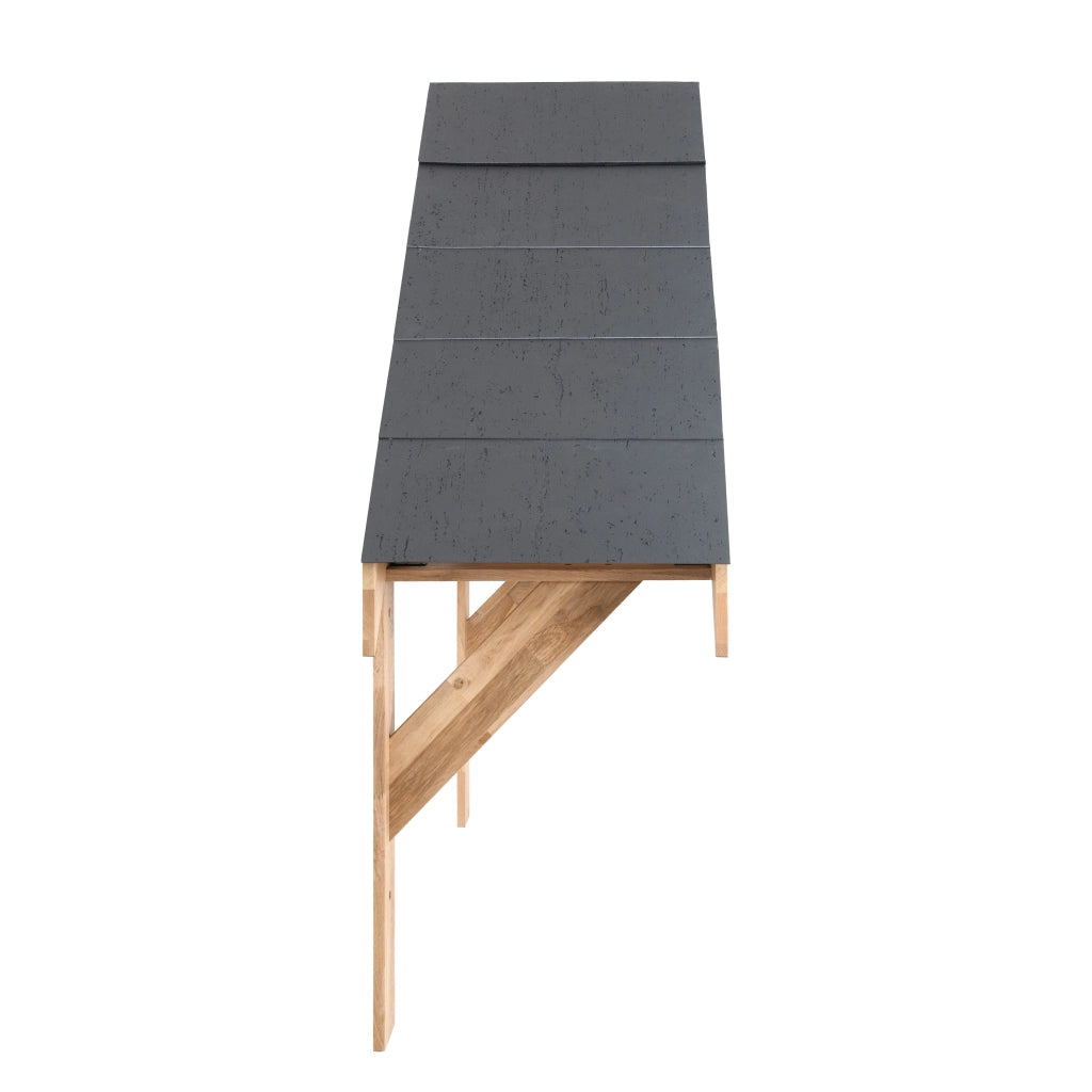 Tettoia Portico Rovere Massello 1400 mm Luce Interna Luci Parete