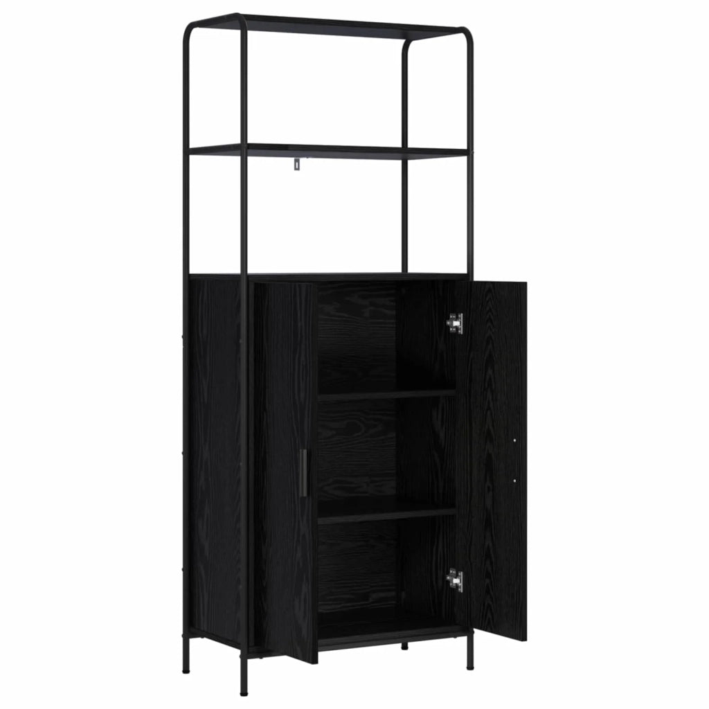 Credenza Rovere Nero 40 x 33 x 161 cm Legno ingegnerizzato 8013872