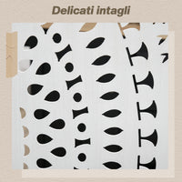 Paravento 3 Pannelli 120x170cm in Legno Intagliato Bianco