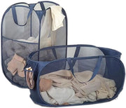 Due pop-up wascomparti. Grande vasca da bagno pieghevole in gas, adatta per l'immagazzinamento di capi d'abbigliamento e piccoli oggetti.