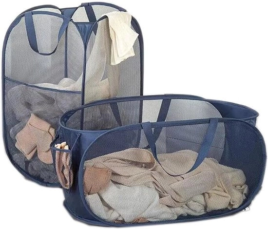 Due pop-up wascomparti. Grande vasca da bagno pieghevole in gas, adatta per l'immagazzinamento di capi d'abbigliamento e piccoli oggetti.