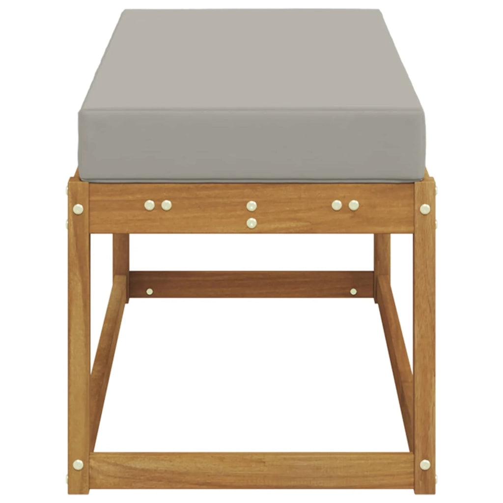 Sedia da giardino-Panca Sgabello Grigio Naturale e Chiaro 115 x 43 x 37 cm