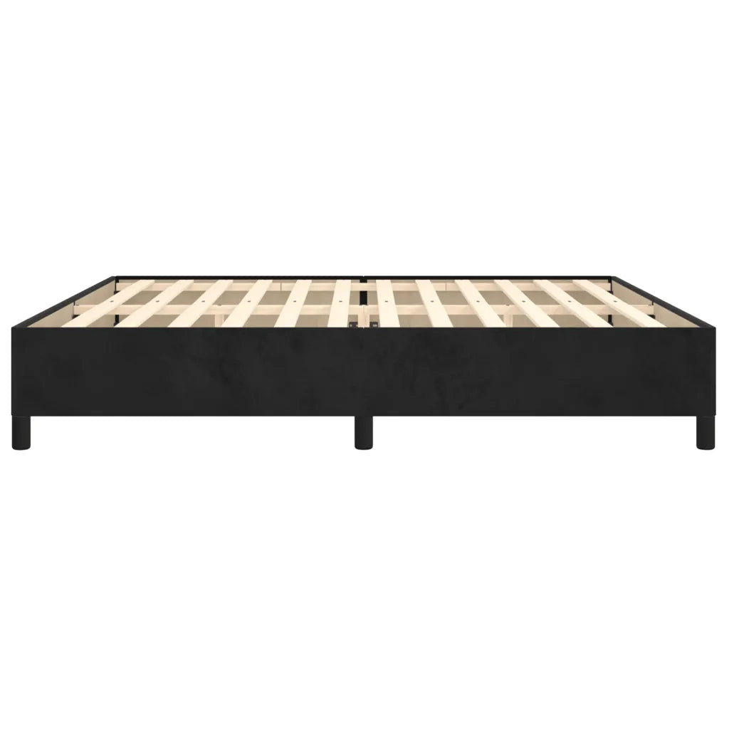 Giroletto senza Materasso Nero 200x200 cm in Velluto 347344