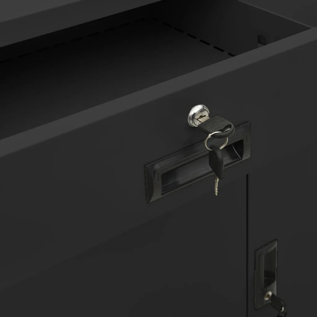 Armadio per Ufficio Antracite 90x40x102 cm in Acciaio cod mxl 41006