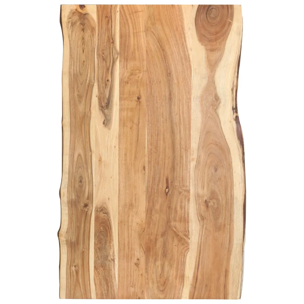 Piano del Tavolo in Legno Massello di Acacia 100x(50-60)x3,8 cmcod mxl 97001