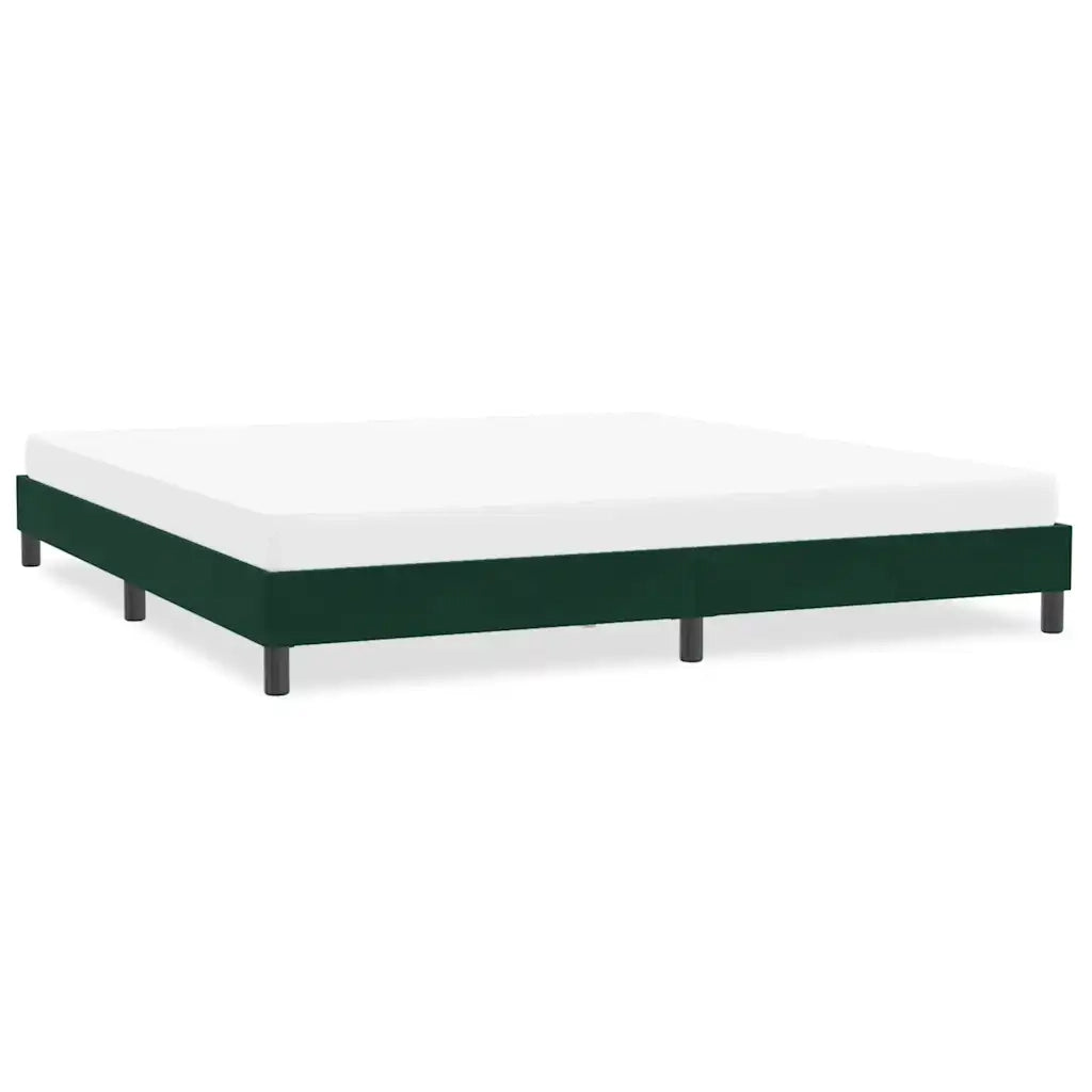 Giroletto senza Materasso Verde Scuro 200x210 cm in Velluto 4101376