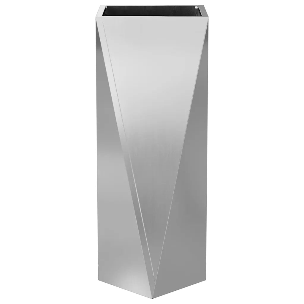 Fioriera-Vaso-Contenitore per Piante Argento 30 x 30 x 75 cm Acciaio zincato