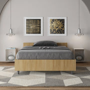 Letto una piazza e mezza con rete 120x200 quercia Nuamo