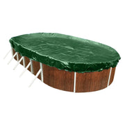 Copertura Invernale 110 Gr/m² 9,80 X 5,30 M Per Piscine Ovali Di 9,10 X 4,60 M Dimensione piscina: 5.50 X 3.70 m